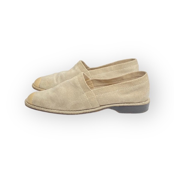 Donald J Pliner ⌘ Leather Cap Toe Espadrille Flats Shoes ⌘ Sand Suede ⌘ 6M - Picture 8 of 16